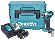 Makita Akku-Schlagschrauber DTD 173 RF1J 18 V 180 Nm 1/4&ldquo; Brushless + 1x Akku...