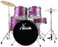 XDrum Schlagzeug Semi 22" Standard,Komplettes Drumset, inkl. Hocker &...