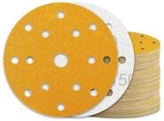 LuxusKollektion Schleifscheibe Schleifpapier 150mm Klett 15 Loch-Gelb 60 St&uuml;ck