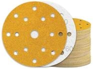 LuxusKollektion Schleifscheibe Schleifpapier 150mm Klett 15 Loch-Gelb 60 St&uuml;ck