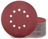LuxusKollektion Schleifscheibe Schleifscheiben 225mm Klett P240 10 Loch rot 50...