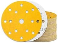 LuxusKollektion Schleifscheibe Schleifpapier 150mm Klett 15 Loch-Gelb 60 St&uuml;ck