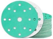 LuxusKollektion Schleifscheibe Schleifpapier 150mm Klett 15 Loch-Gr&uuml;n 60 St&uuml;ck