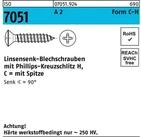 Reyher Blechschraube 500er Pack Blechschraube 4,2 x 32 -C-H ISO 7051 LISEKO