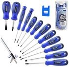 LuxusKollektion Schraubendreher Schraubendreher-Set 12-teilig magnetisch blau