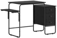 vidaXL Schreibtisch Schreibtisch mit Stauraum Schwarz Eichen-Optik 120 x 50 x...