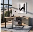 Selsey Schminktisch ODELIS, Eckschreibtisch 168 x 138 cm mit Anbaucontainer, 3