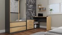 Raumhirsch Furniture Schreibtisch mit 3 Schubladen, B&uuml;rotisch,...