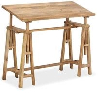 vidaXL Zeichentisch, Zeichentisch Mangoholz Massiv 116 x 50 x 76 cm