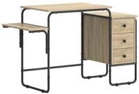 vidaXL Schreibtisch 120 x 50 x 75 cm Schreibtisch mit Stauraum Sonoma-Eiche...