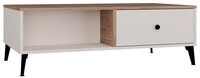 ibonto Couchtisch Couchtisch 110 cm mit 2 Schubladen, 2 F&auml;chern, Kaschmir