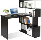 LuxusKollektion Computertisch Computertisch L-Form mit Drehregal 157x45x130,5cm