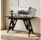 en.casa Schreibtisch, &raquo;Bostenenna&laquo; 120 x 60 x 75 cm Schwarz mit Holzmaserung