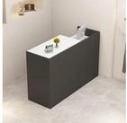 LuxusKollektion Empfangstheke Empfangstheke Grau/Wei&szlig; 120x50x100cm (1-St)