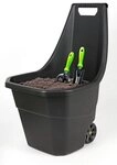 Prosperplast Transportkarren Gartenkarre schwarz Gartentrolley Gartenwagen