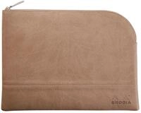 EXACOMPTA Organizer Etui aus Kunstleder mit Rei&szlig;verschluss, 21x28 cm Taupe...