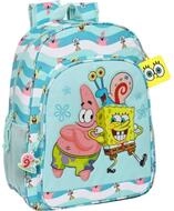 safta Daypack Schulrucksack Spongebob Stay positive Blau Wei&szlig; (33 x 42 x 14 cm)