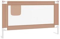 vidaXL Bettschutzgitter Kleinkind-Bettschutzgitter Taupe 140x25 cm Stoff