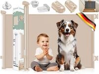 KIDIZ T&uuml;rschutzgitter Treppenschutzgitter ausziehbar bis 140cm f&uuml;r Kinder,...