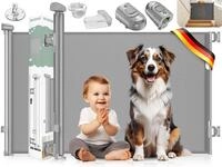 KIDIZ T&uuml;rschutzgitter Treppenschutzgitter ausziehbar bis 140cm f&uuml;r Kinder,...