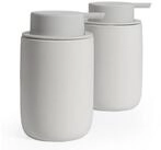 LuxusKollektion Seifenspender Keramik Seifenspender Set Grau 2 Stk