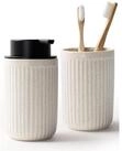 LuxusKollektion Seifenspender Seifenspender Keramik Schaum 350ml Beige
