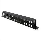 VALUE Netzwerkschrank 19-Zoll-Frontplatte 1 HE mit Rangierkanal 40 x 80 mm