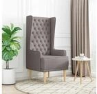 vidaXL Sessel vidaXL Hochlehner Taupe Stoff