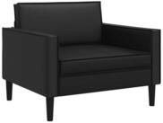 vidaXL Sessel XL-Sessel Schwarz Kunstleder (1-St)