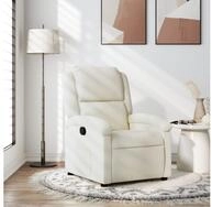 vidaXL Sessel vidaXL Relaxsessel Creme Samt