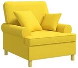 vidaXL Sessel XL-Sessel mit Kissen Helles Gelb Stoff (1-St)