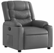 vidaXL Sessel Relaxsessel Grau Kunstleder (1-St)