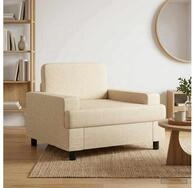 vidaXL Sessel vidaXL Sessel Creme Stoff