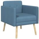 vidaXL Sessel Akzentstuhl Blau Cordstoff (1-St)