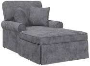 vidaXL Chaiselongue Chaise Lounge mit Rock Dunkelgrau 157 x 91 x 91 cm ARES, 1...