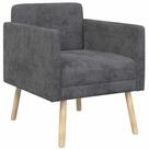 vidaXL Sessel Akzentstuhl Dunkelgrau Chenille-Stoff (1-St)