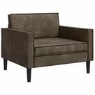 vidaXL Sessel XL-Sessel Dunkelgrau Kunstwildleder (1-St)