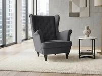 Beautysofa Ohrensessel Sessel FALCO Chesterfield Wohnzimmersessel Fernsehsessel