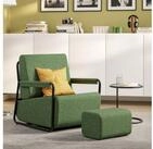 SoBuy Sessel FST99, Relaxsessel mit Schlaffunktion, Hocker integriert (1er Set),
