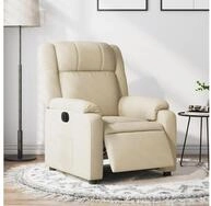 vidaXL Sessel vidaXL Relaxsessel Elektrisch Creme Stoff