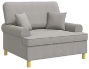 vidaXL Sessel XXL-Sessel mit Kissen Wolkengrau Stoff (1-St)