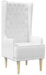 vidaXL Sessel Hochlehner Wei&szlig; Stoff (1-St) wei&szlig;