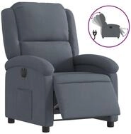 vidaXL Sessel vidaXL Relaxsessel Elektrisch Dunkelgrau Samt