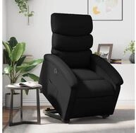 vidaXL Sessel vidaXL Relaxsessel mit Aufstehhilfe Elektrisch Schwarz Kunstleder