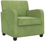 vidaXL Sessel Sessel Hellgr&uuml;n Samt (1-St)