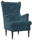 vidaXL Sessel 65 x 79 x 100 cm Sessel Blau Samt