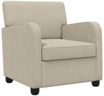 vidaXL Sessel Sessel Sand Samt (1-St)
