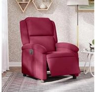 vidaXL Sessel vidaXL Relaxsessel Elektrisch Weinrot Samt