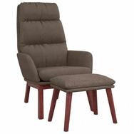 vidaXL Sessel Relaxsessel mit Hocker Taupe Stoff (1-St)