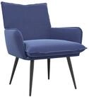 vidaXL Sessel Sessel Polizeiblau Samt (1-St)